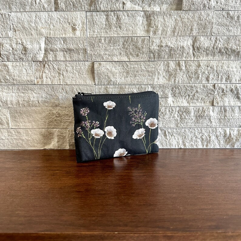 Zipper Pouches - Dainty Florals Onyx