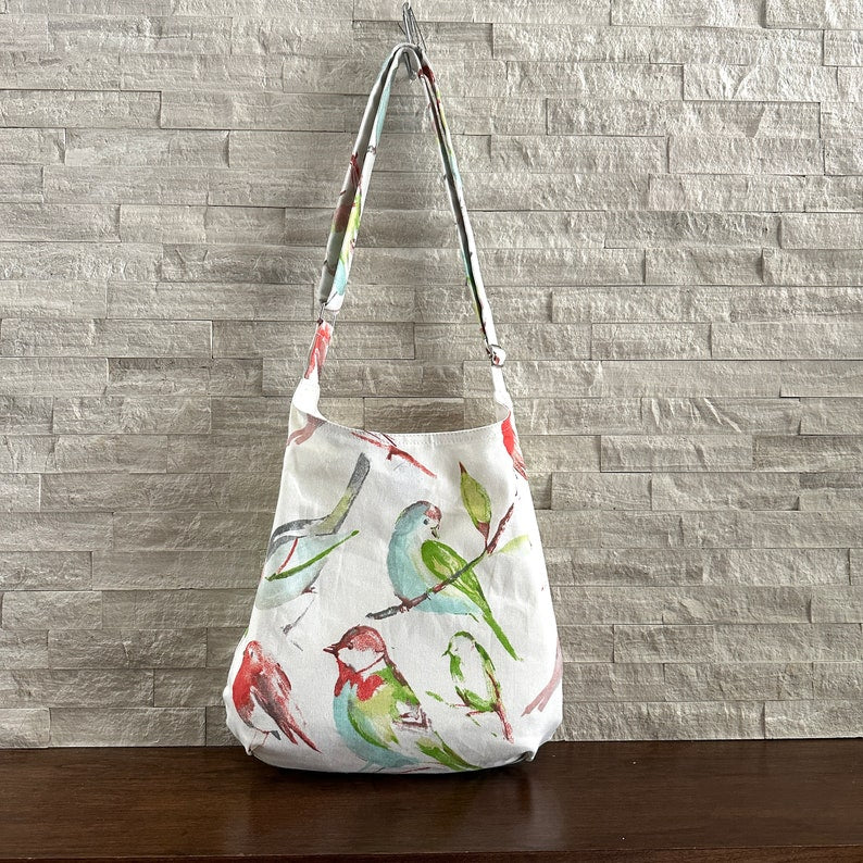 One Handle Hobo Bag - Blue Bird Spring