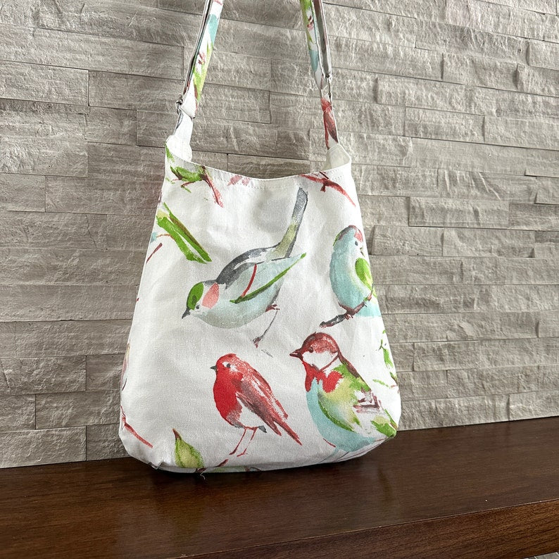One Handle Hobo Bag - Blue Bird Spring