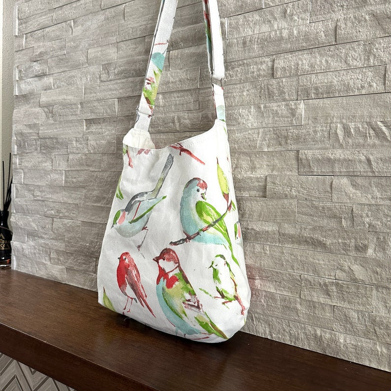 One Handle Hobo Bag - Blue Bird Spring