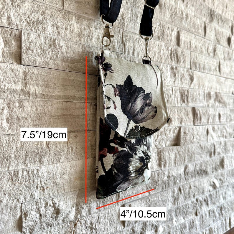 3-pocket cell phone bag - Black