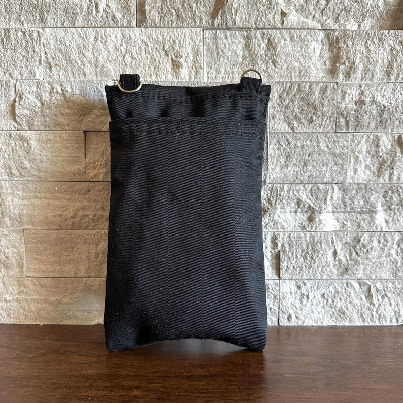 3-pocket cell phone bag - Black