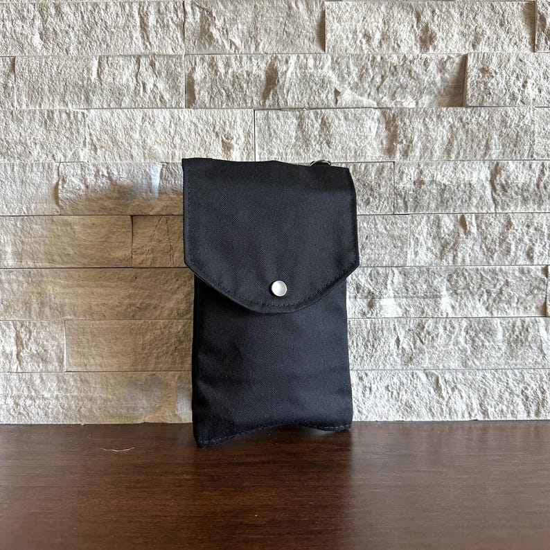 3-pocket cell phone bag - Black