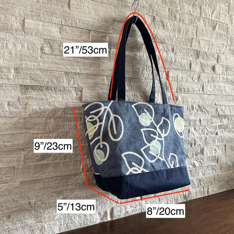 Simple Tote Bag - Floral in Yellow / Brown