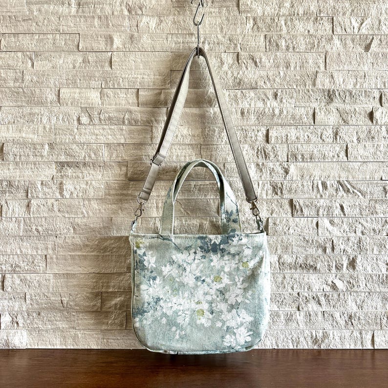 Mini Tote Bag - Fostorio-Opulence in Harbor Mist