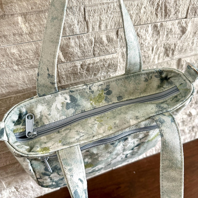 Mini Tote Bag - Fostorio-Opulence in Harbor Mist