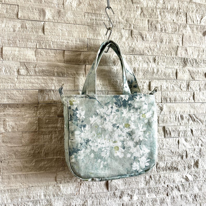 Mini Tote Bag - Fostorio-Opulence in Harbor Mist