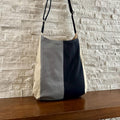 One Handle Hobo Bag - Towers Stripe Black