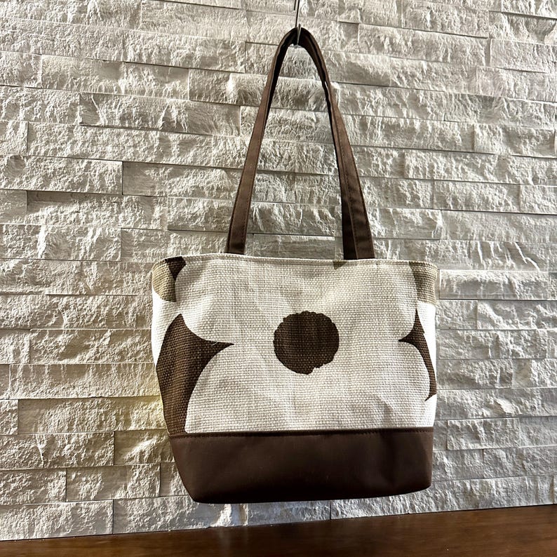 Simple Tote Bag - Floral in Yellow / Brown