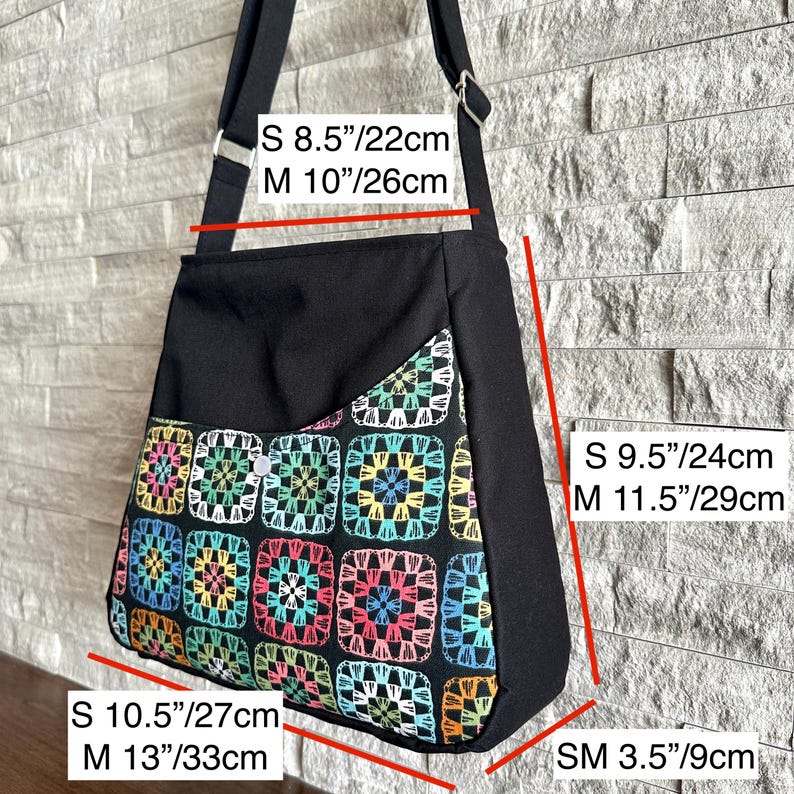 Trapezoid One Handle Hobo Bag - Leaves in Wine Red