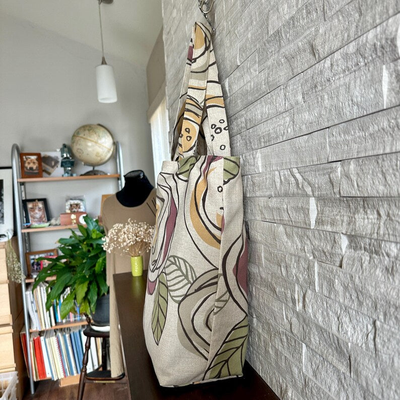 Large Bag with Double Handles - Luna Plum