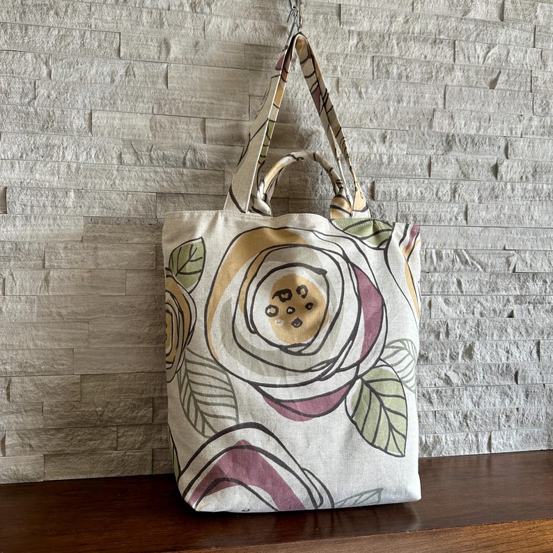 Large Bag with Double Handles - Luna Plum