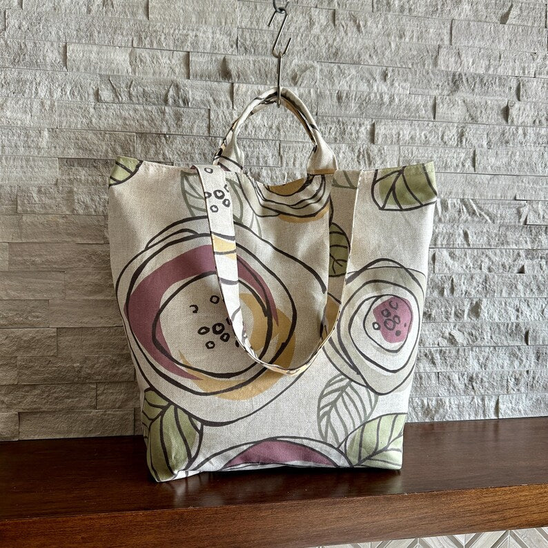 Large Bag with Double Handles - Luna Plum