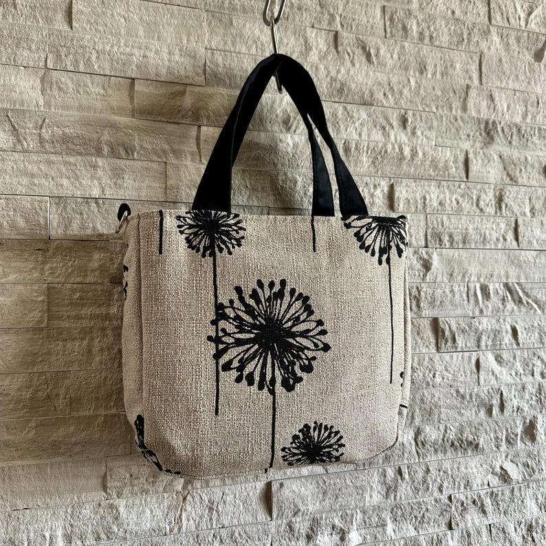 Mini Tote Bag - Dandelion Black