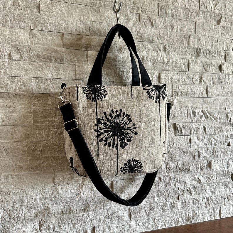 Mini Tote Bag - Dandelion Black