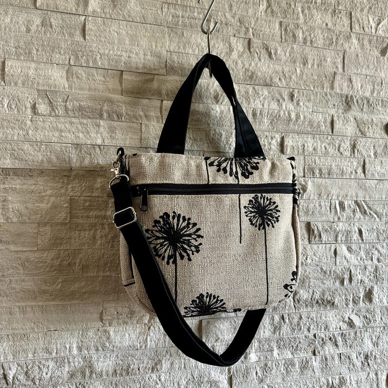 Mini Tote Bag - Dandelion Black