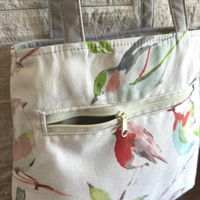 Shoulder Tote Bag - Blue Bird Spring