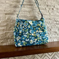 Zipped 4 Pockets Hobo Bag w/ Adjustable Strap - Bixby in Blue