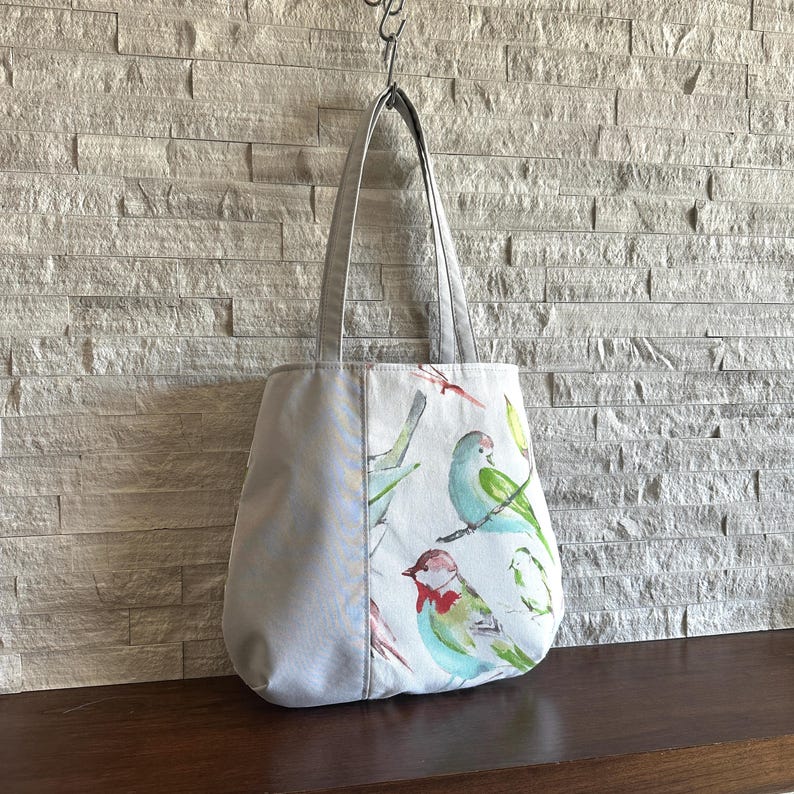 Shoulder Tote Bag - Blue Bird Spring