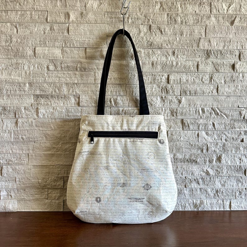 Shoulder Tote Bag - Antique Postal Script